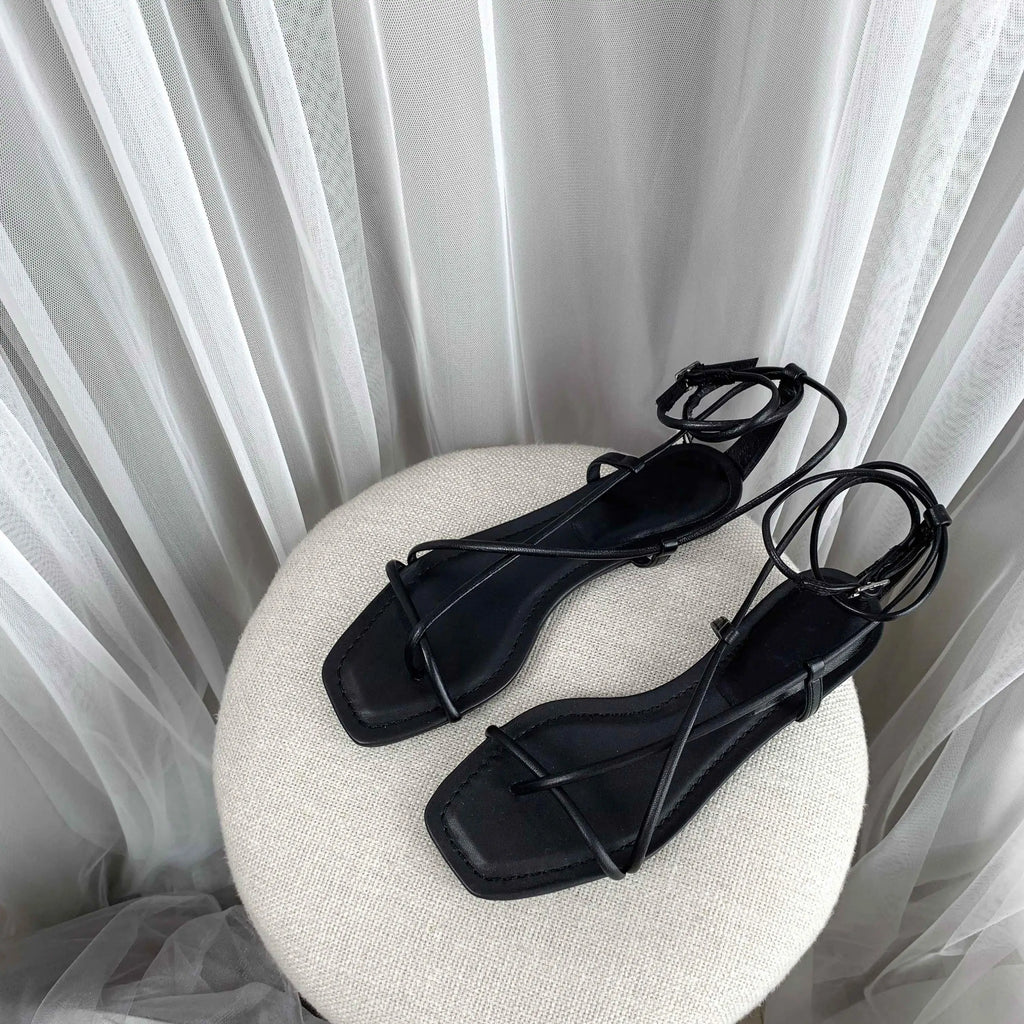 Women's Gladiator Sandals – Bohemian Ankle Cross-Strap Flat Beach Shoes