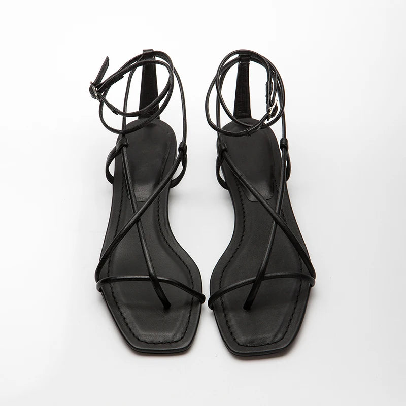 Women's Gladiator Sandals – Bohemian Ankle Cross-Strap Flat Beach Shoes