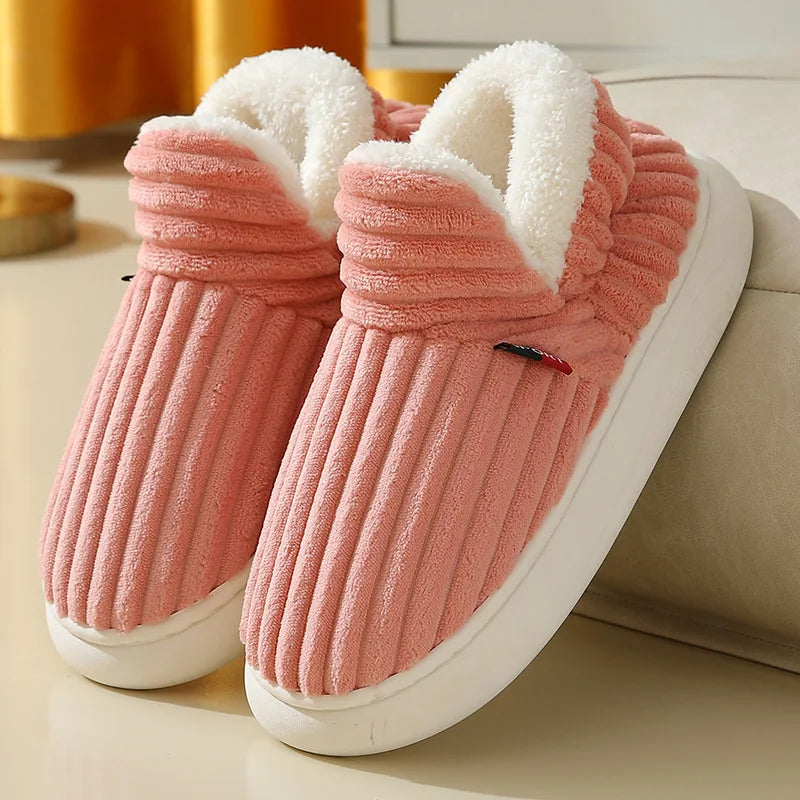 Evshine Women's Winter Fur Slippers – Soft Plush Fuzzy Warm House Shoes
