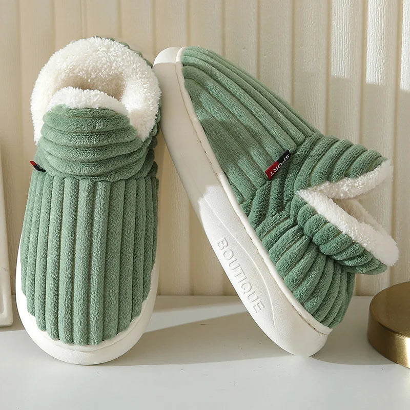 Evshine Women's Winter Fur Slippers – Soft Plush Fuzzy Warm House Shoes