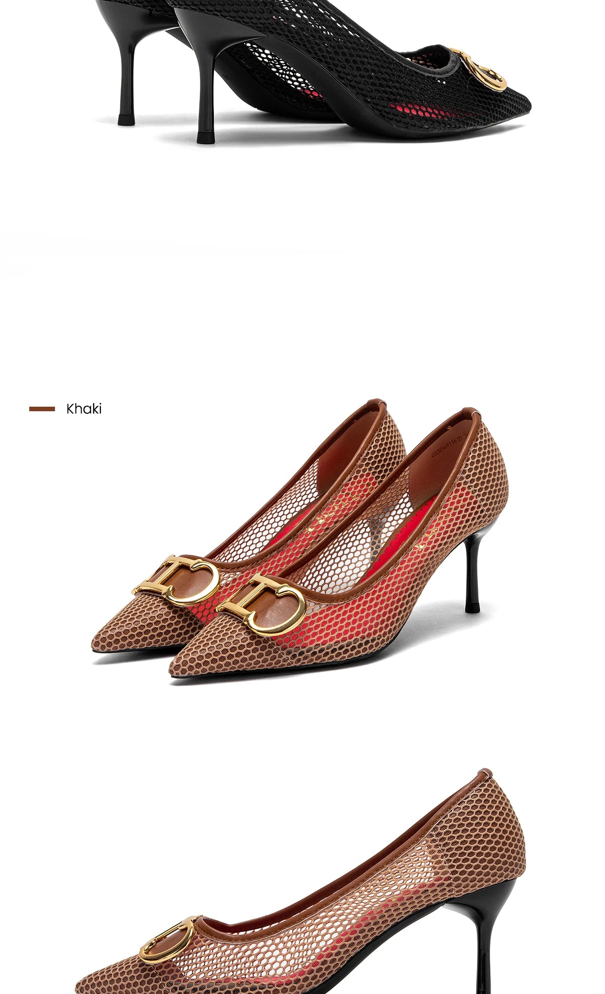 CHCH Women's 7CM High Heels – Hollow Design Red Business & Evening Shoes