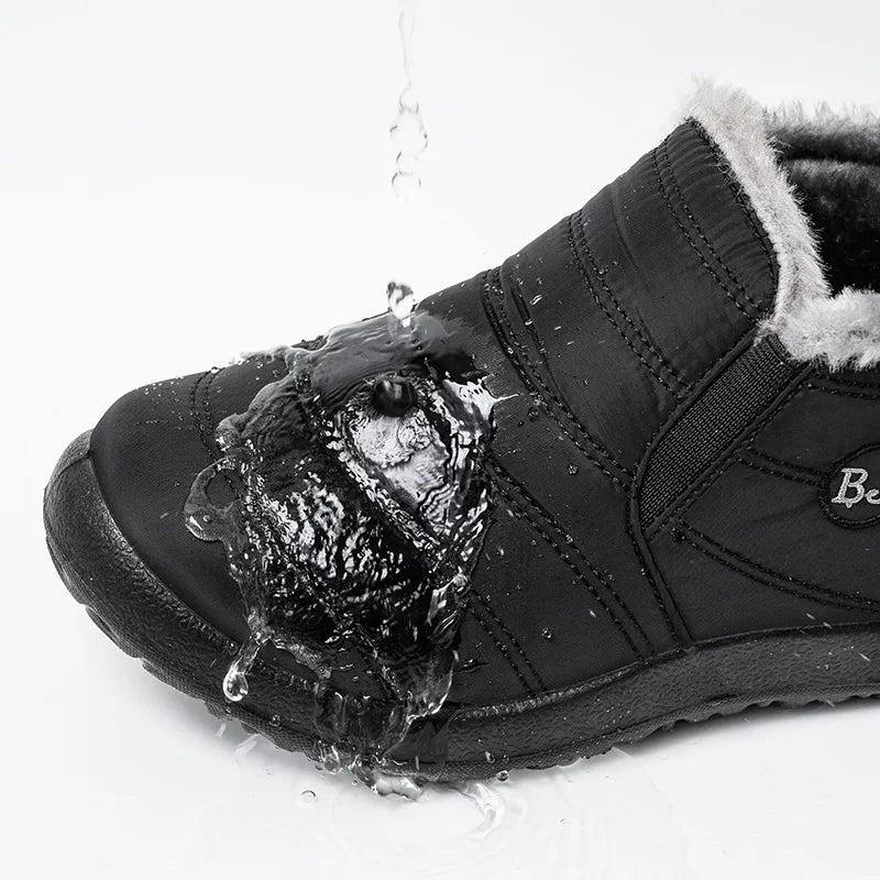 Women's Winter Snow Boots – Waterproof Plush Platform Ankle Boots