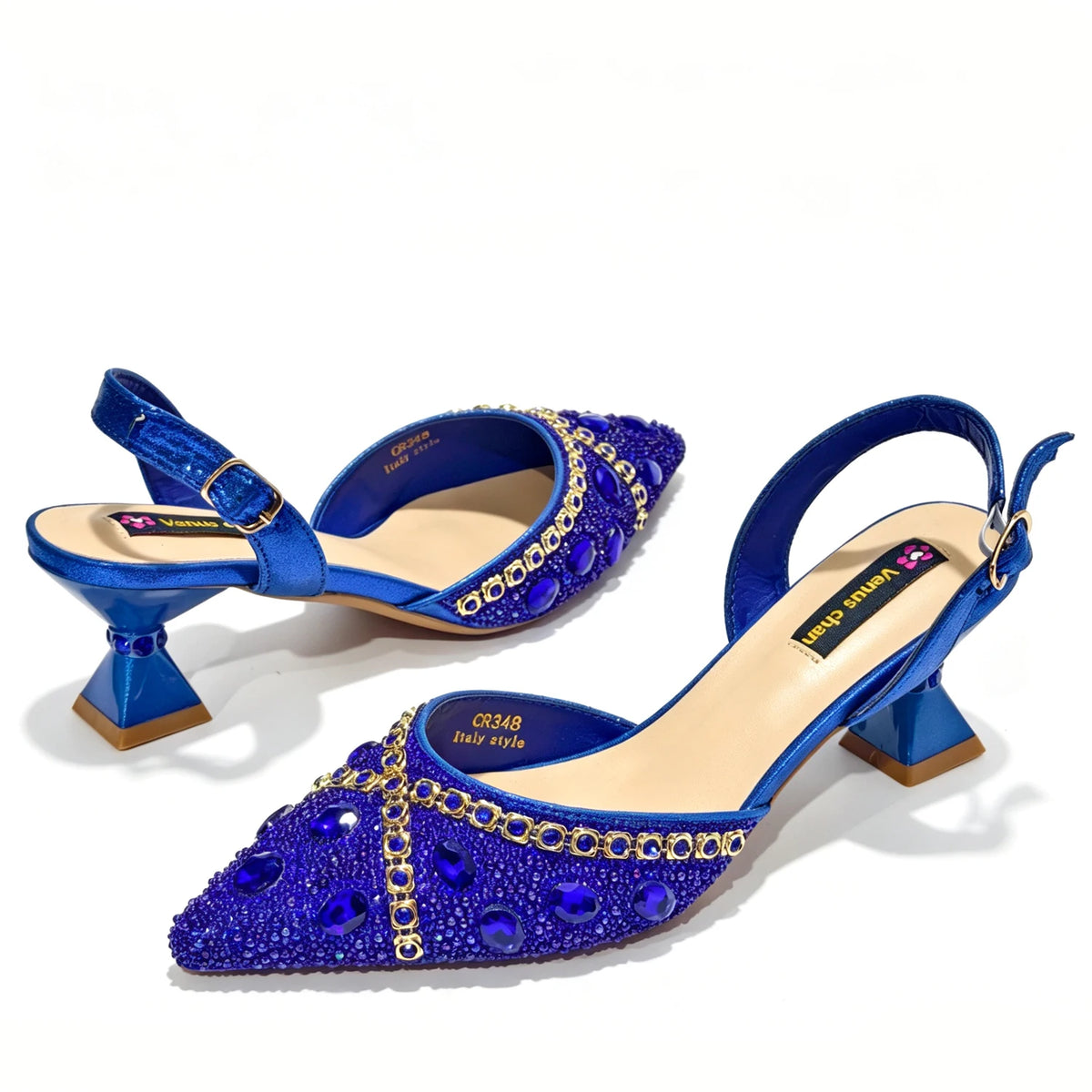Women's Purple & Gold High Heel Pumps with Matching Bag – Elegant Wedding Shoe Set