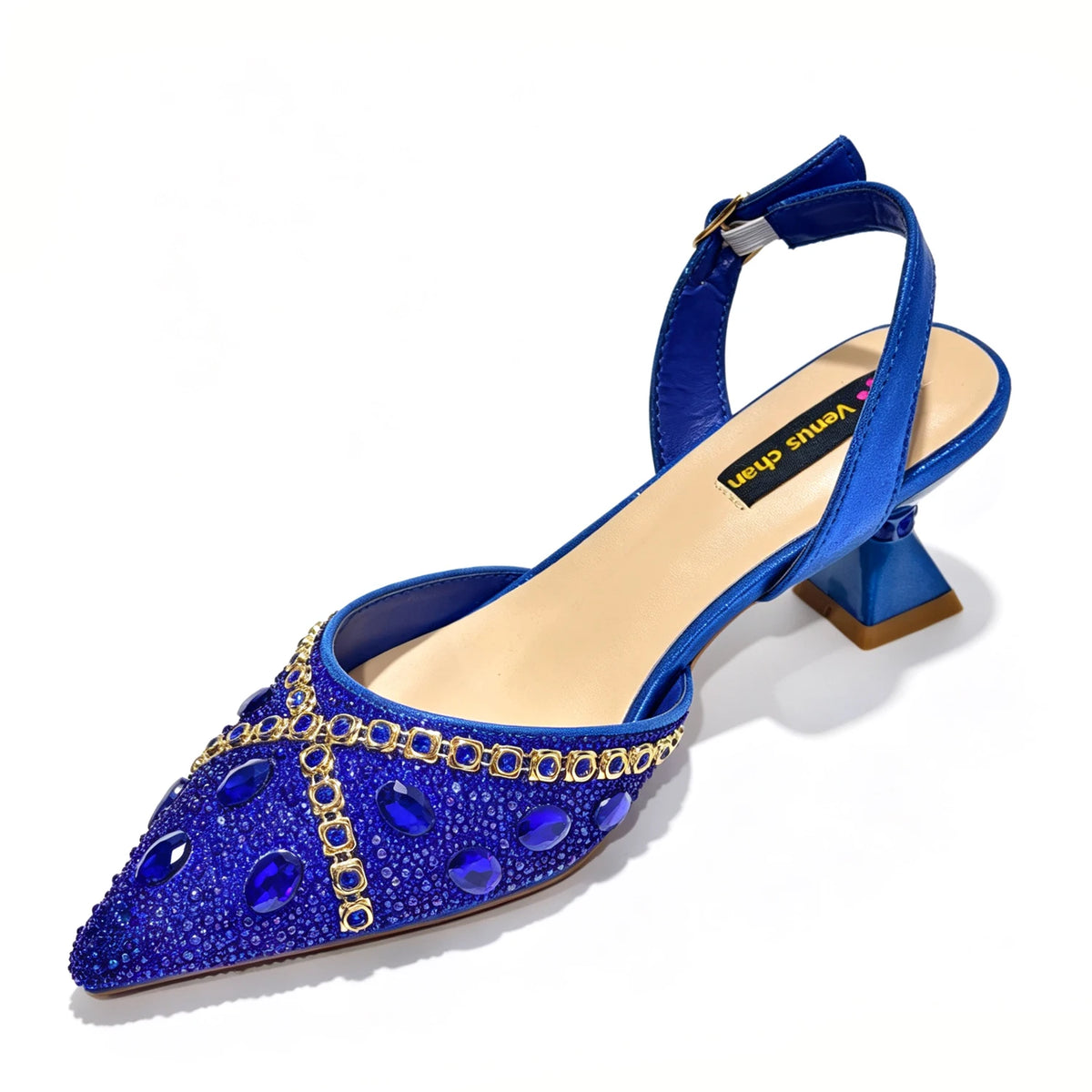 Women's Purple & Gold High Heel Pumps with Matching Bag – Elegant Wedding Shoe Set