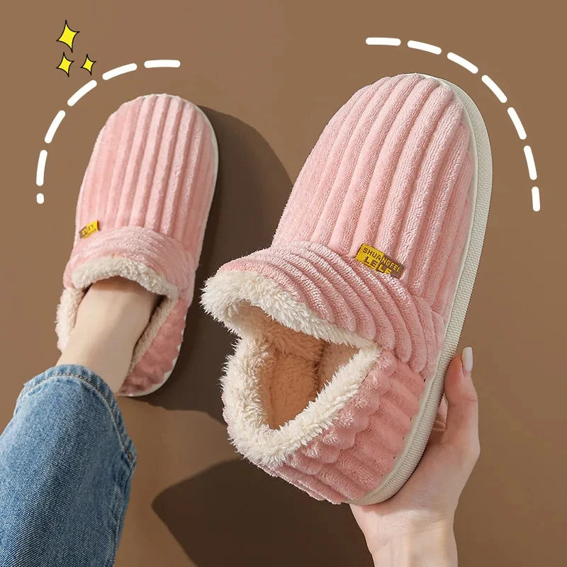 Evshine Women's Winter Fur Slippers – Soft Plush Fuzzy Warm House Shoes