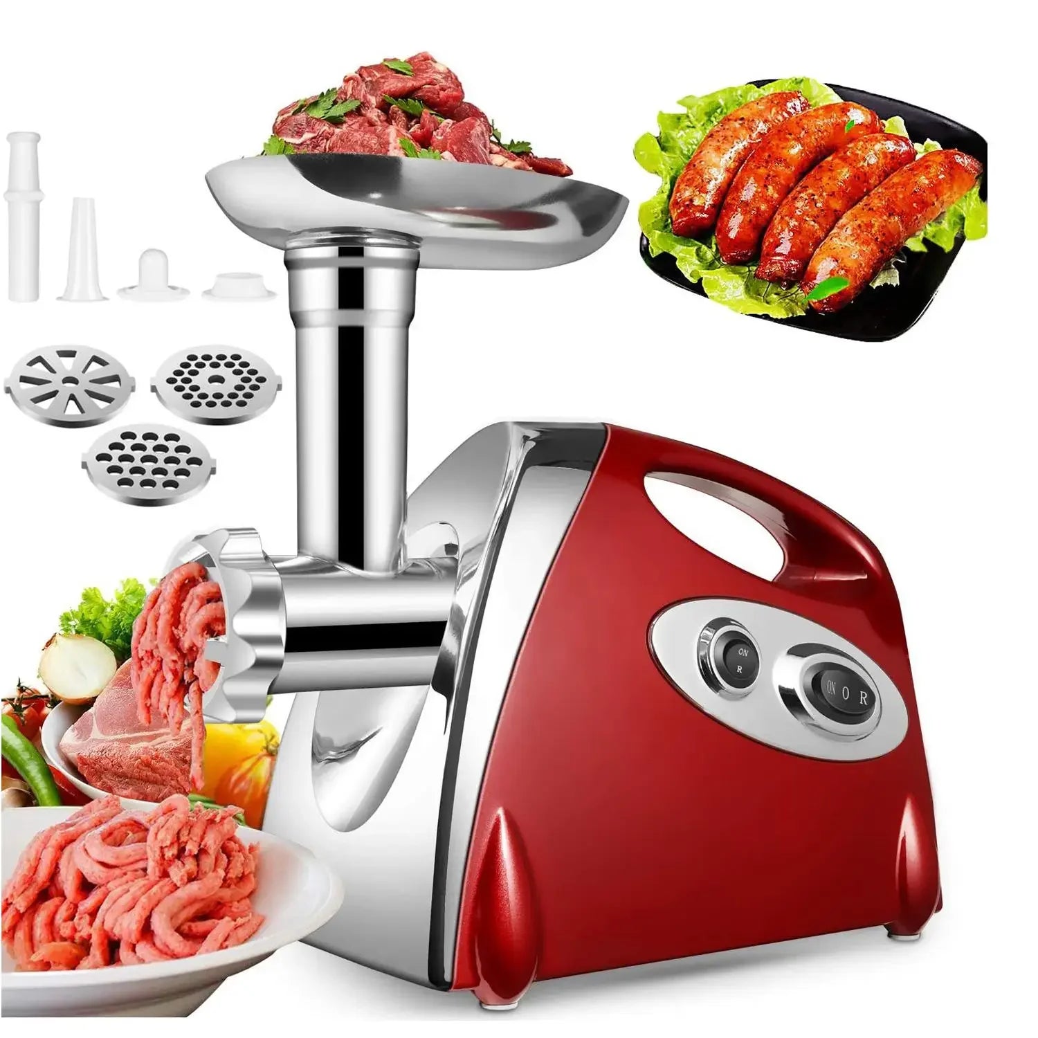 2800W Heavy-Duty Electric Meat Grinder – 80kg/h Meat Mincer & Sausage Maker