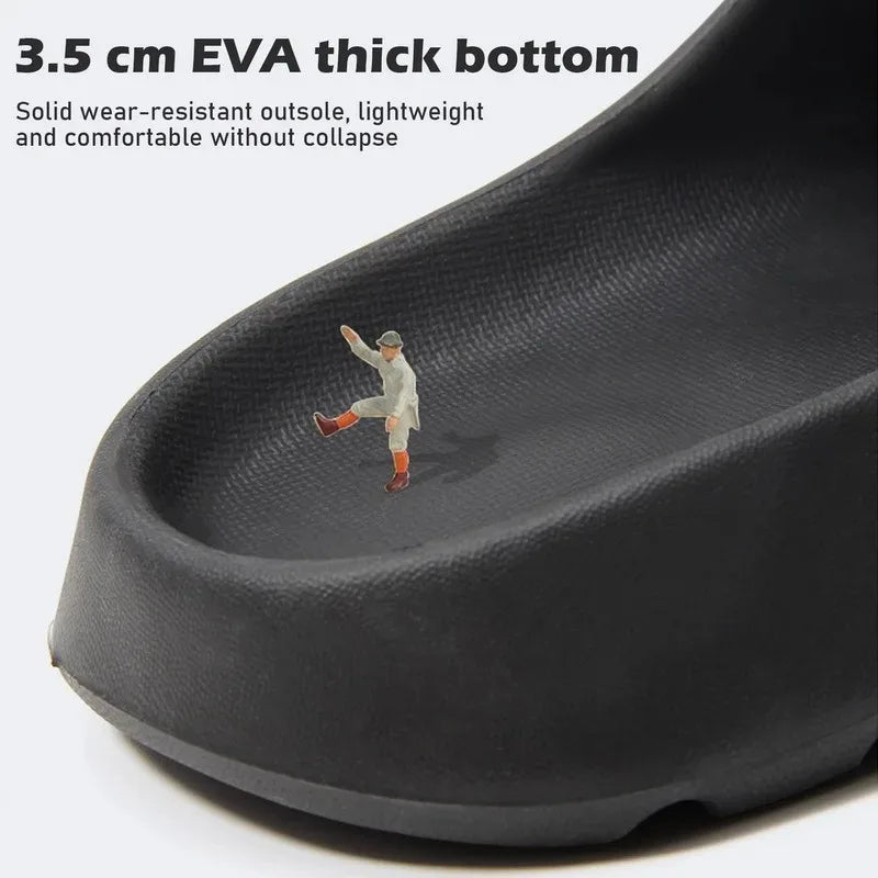 Coconut Cloud Slippers – Thick-Soled EVA Beach Sandals for Men & Women
