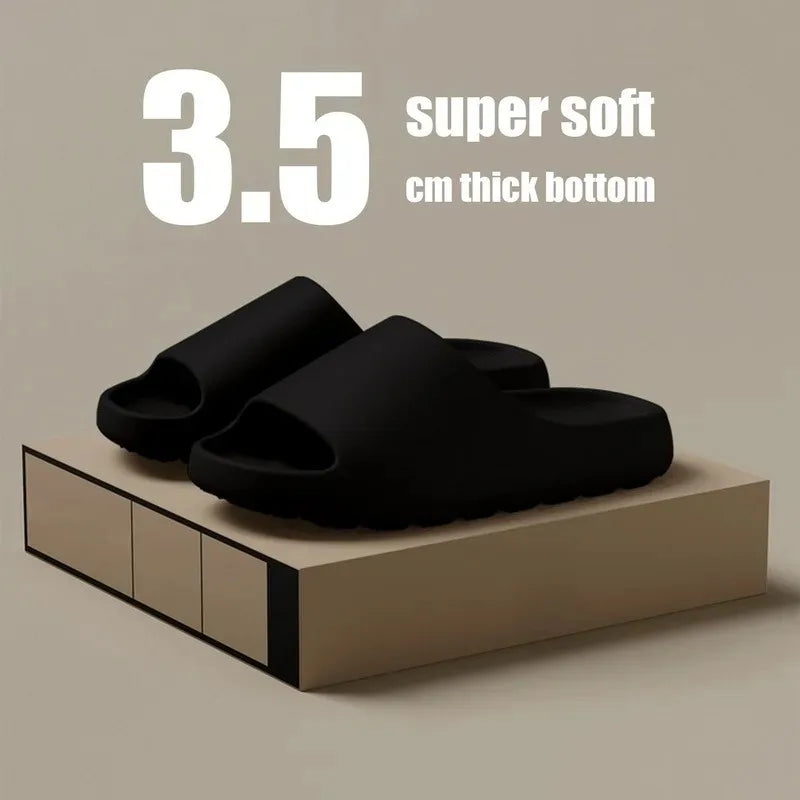 Coconut Cloud Slippers – Thick-Soled EVA Beach Sandals for Men & Women
