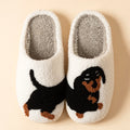 Cute Dachshund Dog Slippers for Women – Warm Plush Winter Indoor House Shoes