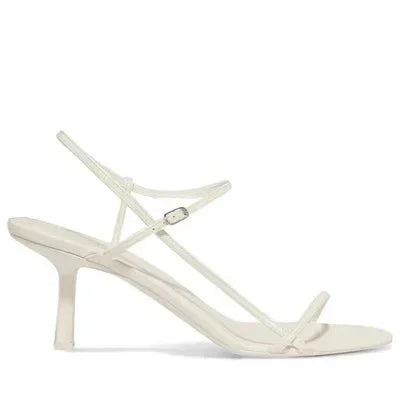 French Style Women Sandal Fashion Narrow Band High Heel Heel Ladies Gladiator Shoes Pointed Toe Ankle Buckle Zapatos Muje