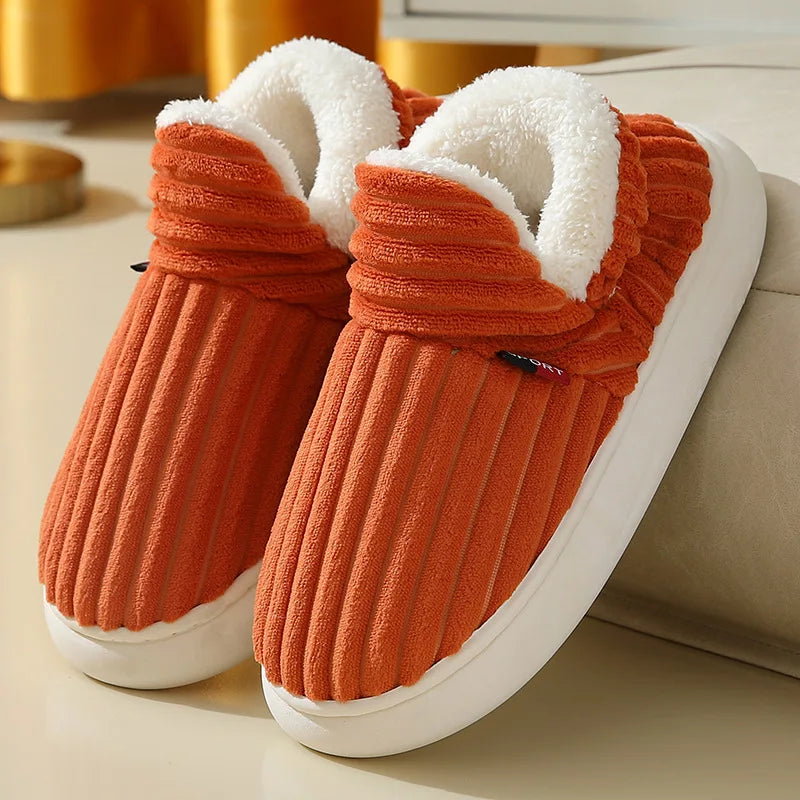 Evshine Women's Winter Fur Slippers – Soft Plush Fuzzy Warm House Shoes