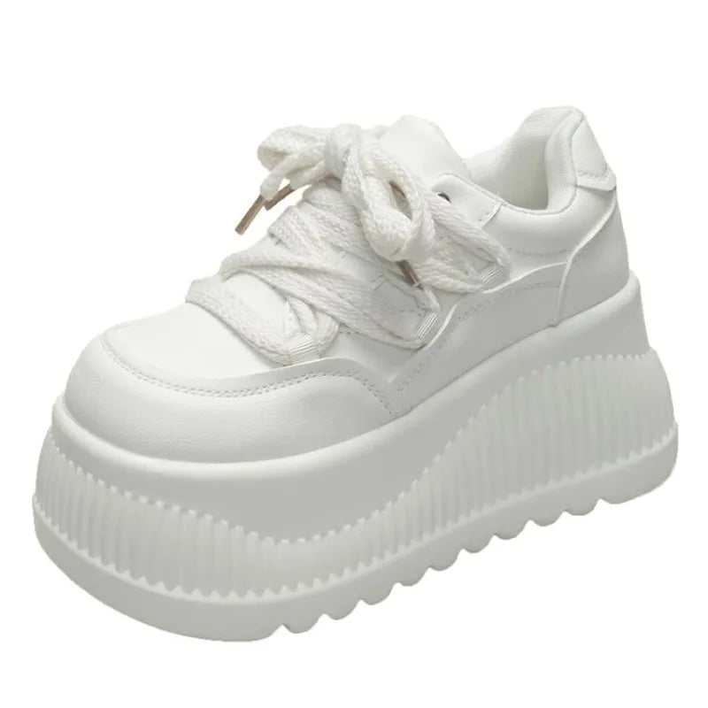 Women's 8.5CM Platform Wedge Sneakers – Stylish Casual Pumps for Everyday Wear