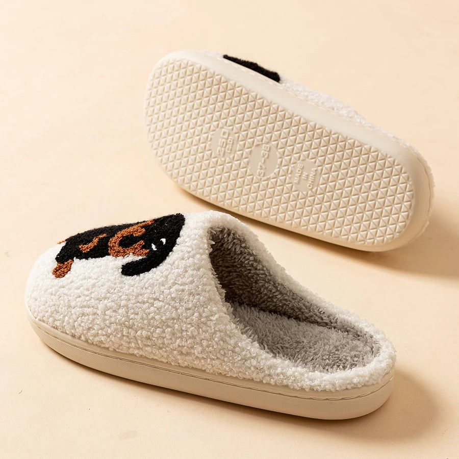Cute Dachshund Dog Slippers for Women – Warm Plush Winter Indoor House Shoes