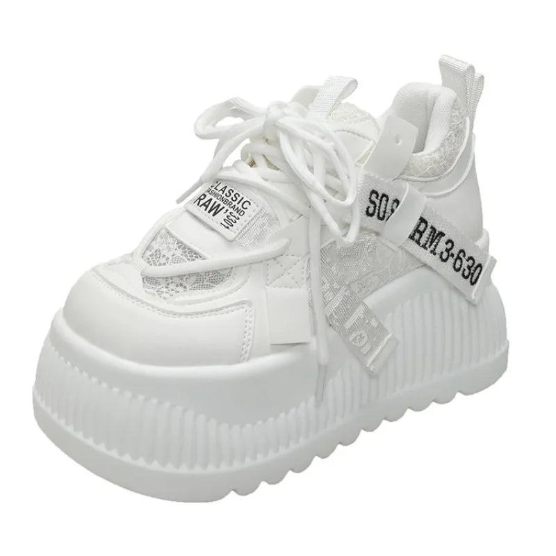 Women's 8.5CM Platform Wedge Sneakers – Stylish Casual Pumps for Everyday Wear
