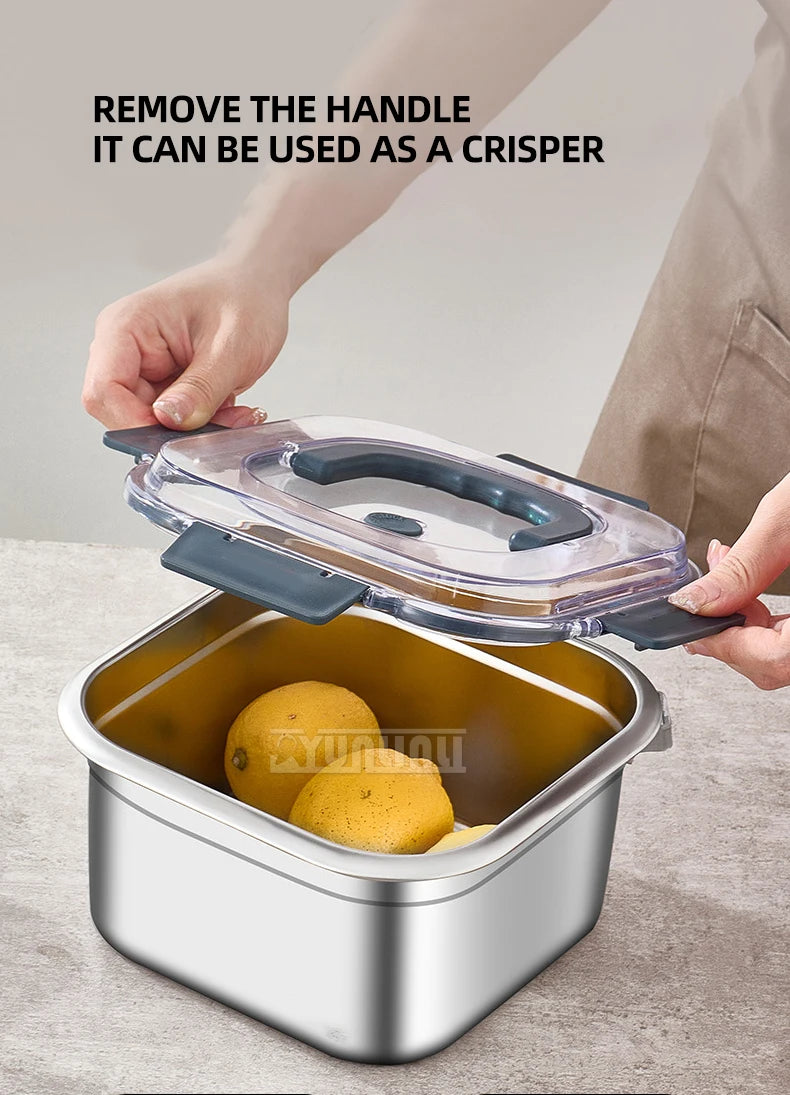 Portable Stainless Steel Deep Frying Pan