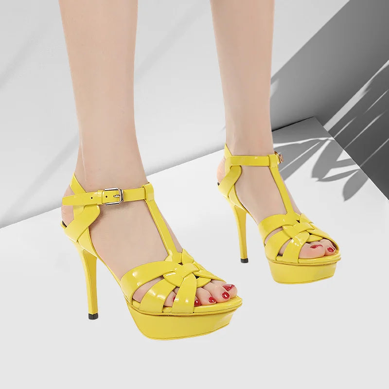 Women's 10CM Stiletto Platform Sandals – Open Toe High Heel Party & Dance Shoes