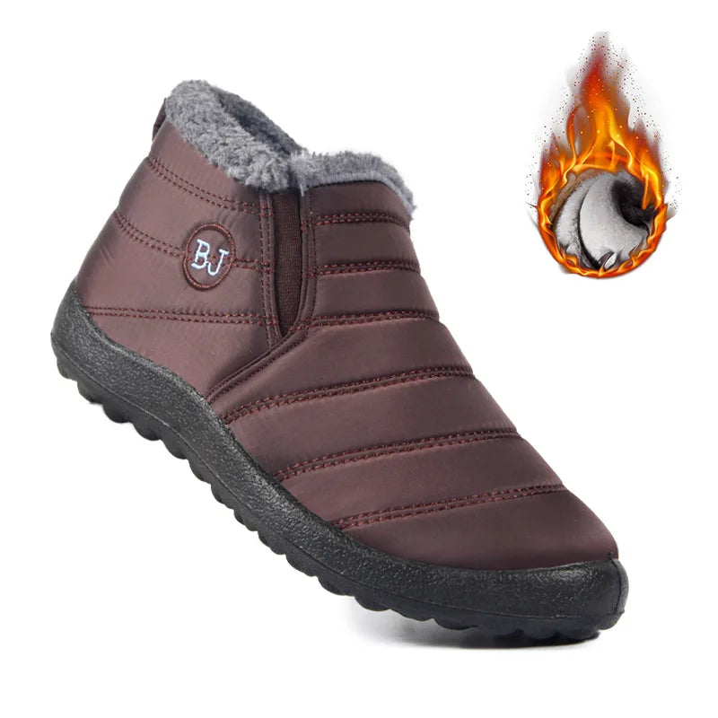 Women's Winter Snow Boots – Waterproof Plush Platform Ankle Boots