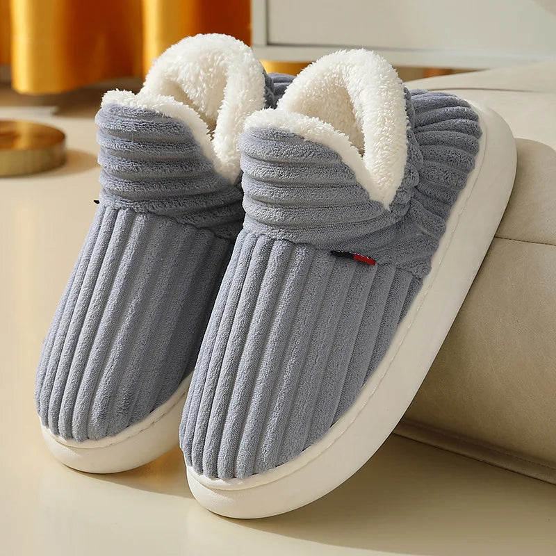 Evshine Women's Winter Fur Slippers – Soft Plush Fuzzy Warm House Shoes