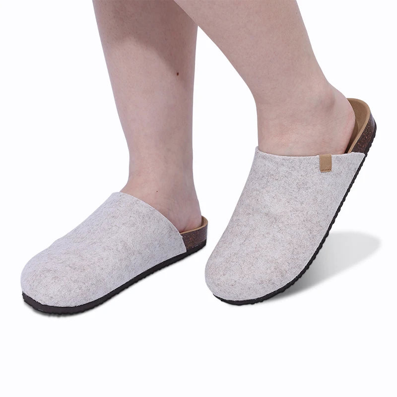 Unisex Suede Mules & Clogs – Cork Insole Sandals with Arch Support