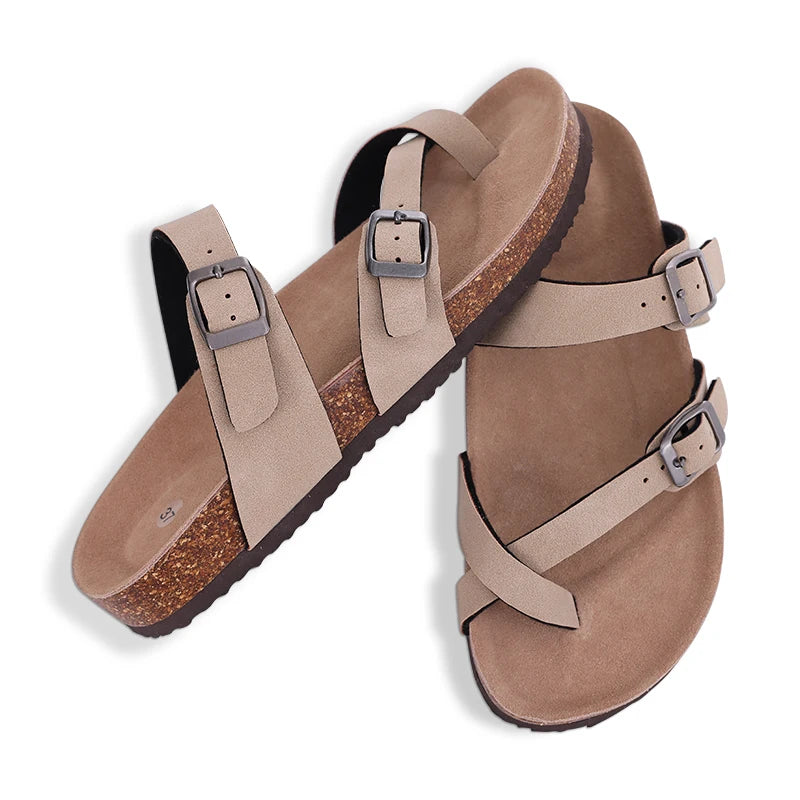 Unisex Suede Mules & Clogs – Cork Insole Sandals with Arch Support