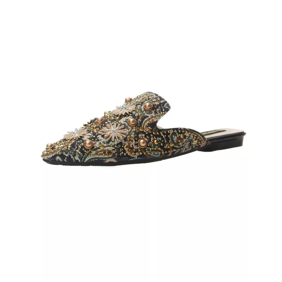 Luxury Women's Mules – Elegant Low-Heel Summer Slip-On Casual Shoes