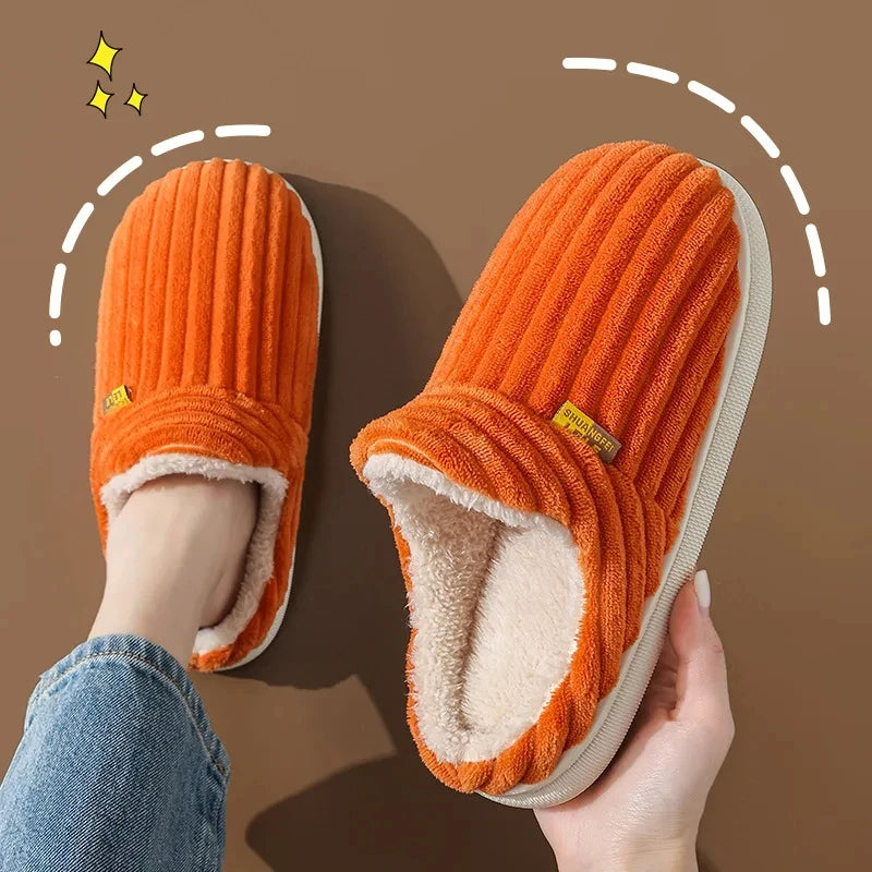 Evshine Women's Winter Fur Slippers – Soft Plush Fuzzy Warm House Shoes