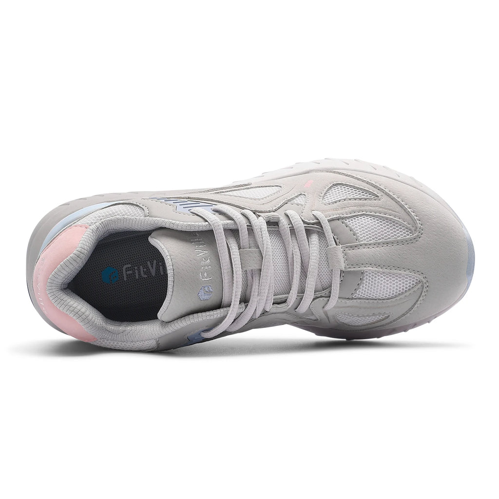 FitVille Women's Walking Shoes – Wide Width Supportive Sneakers for Comfortable Daily Wear