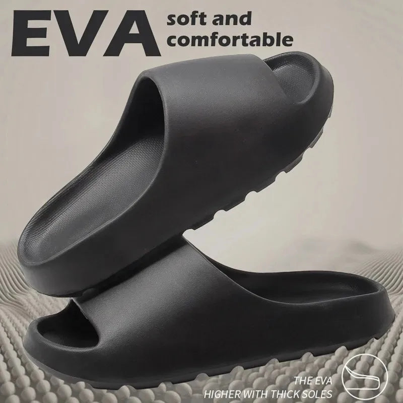 Coconut Cloud Slippers – Thick-Soled EVA Beach Sandals for Men & Women