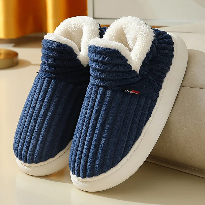 Evshine Women's Winter Fur Slippers – Soft Plush Fuzzy Warm House Shoes