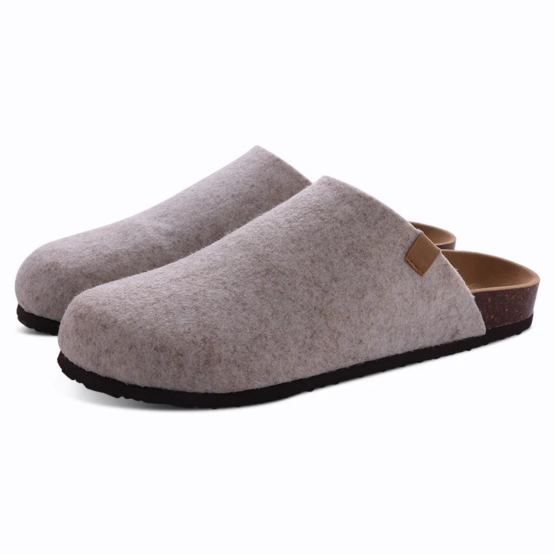 Unisex Suede Mules & Clogs – Cork Insole Sandals with Arch Support