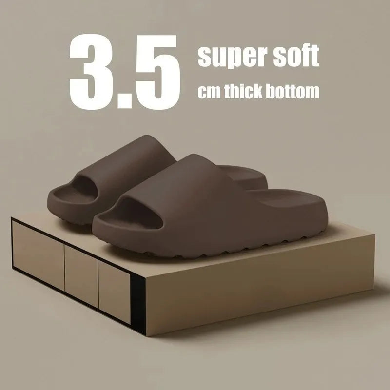 Coconut Cloud Slippers – Thick-Soled EVA Beach Sandals for Men & Women