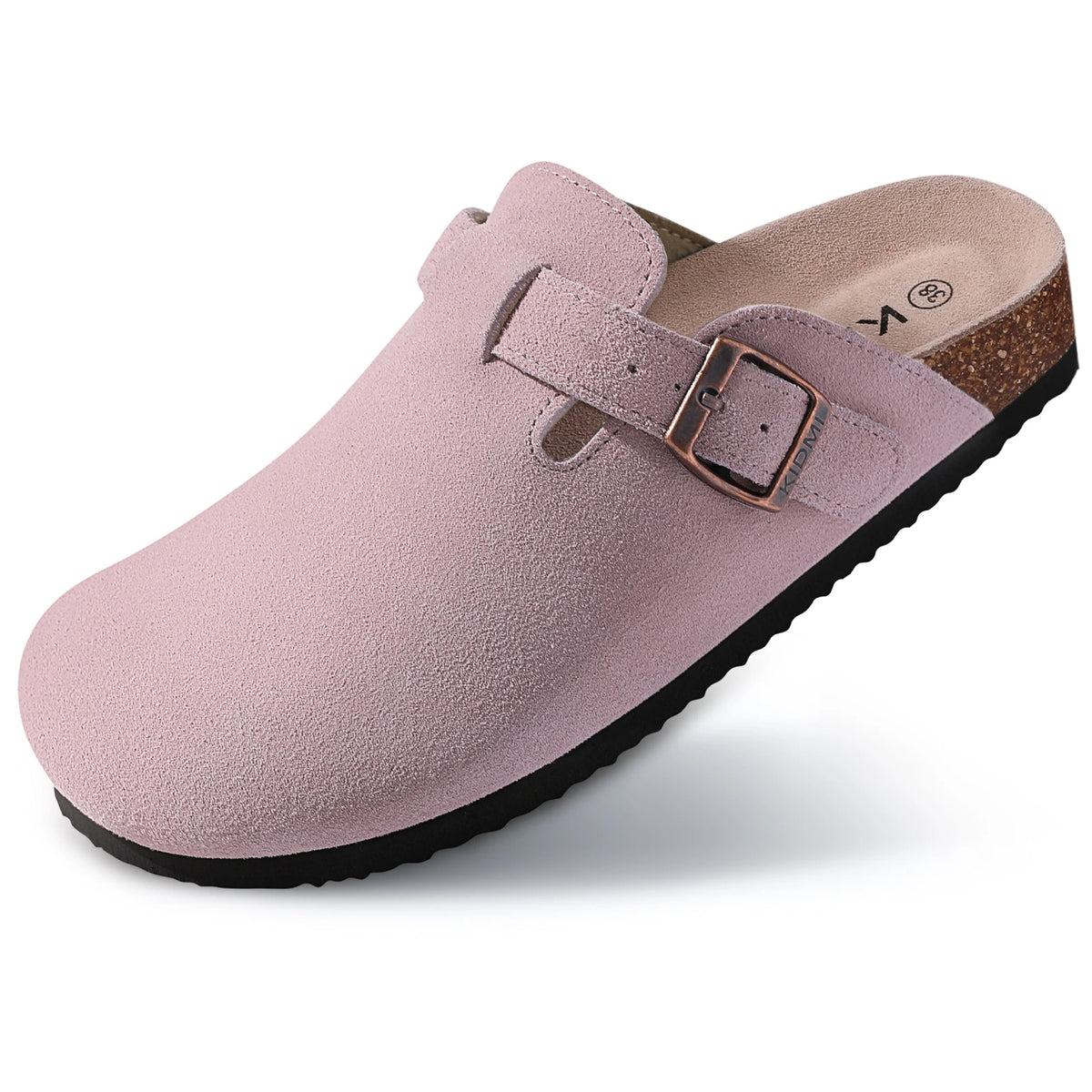 Unisex Suede Mules & Clogs – Cork Insole Sandals with Arch Support