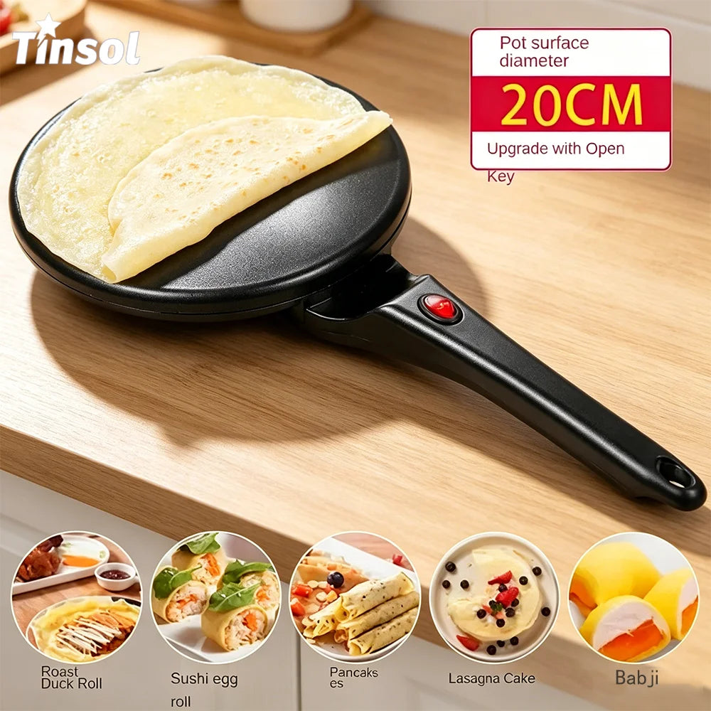 TINSOL 700W Multifunctional Electric Waffle & Crepe Maker
