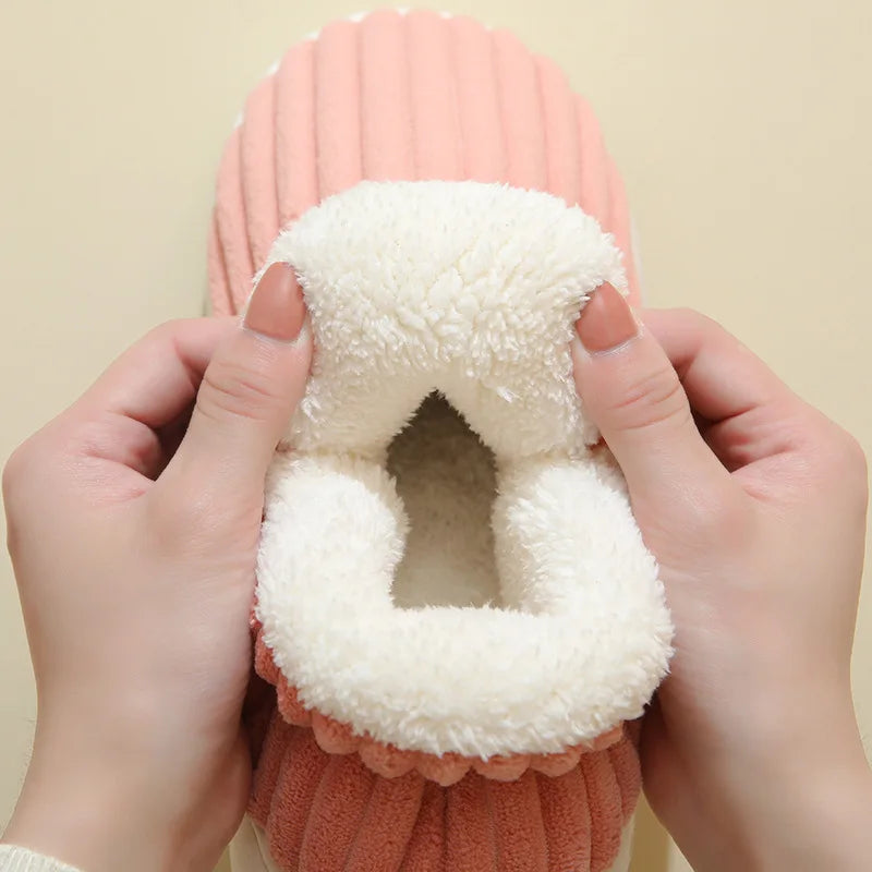 Evshine Women's Winter Fur Slippers – Soft Plush Fuzzy Warm House Shoes