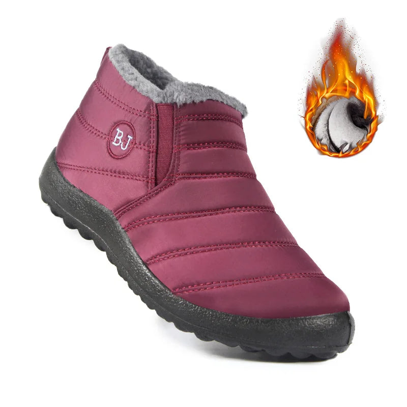 Women's Winter Snow Boots – Waterproof Plush Platform Ankle Boots