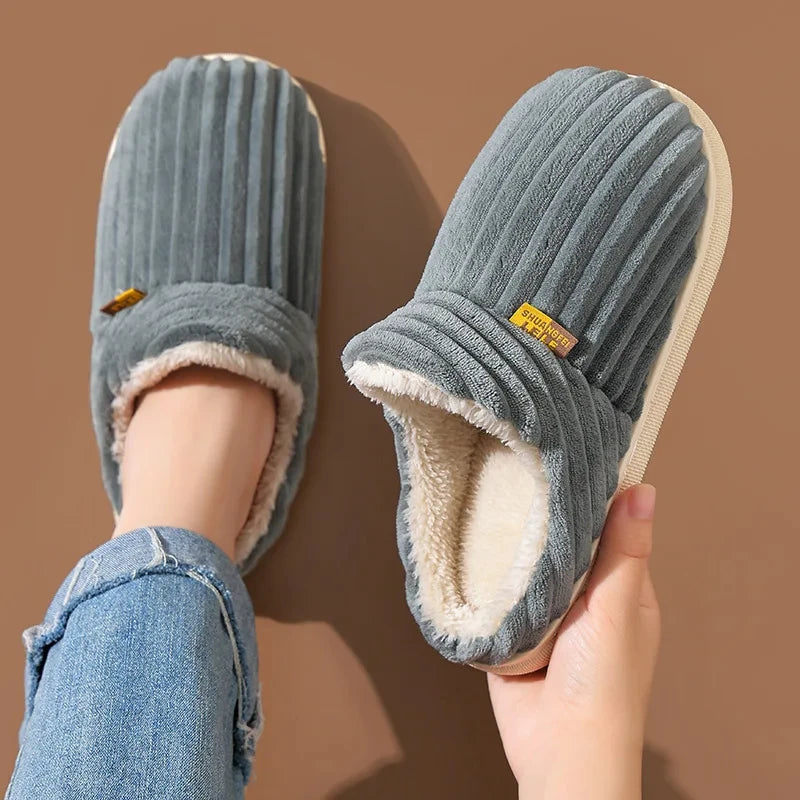 Evshine Women's Winter Fur Slippers – Soft Plush Fuzzy Warm House Shoes