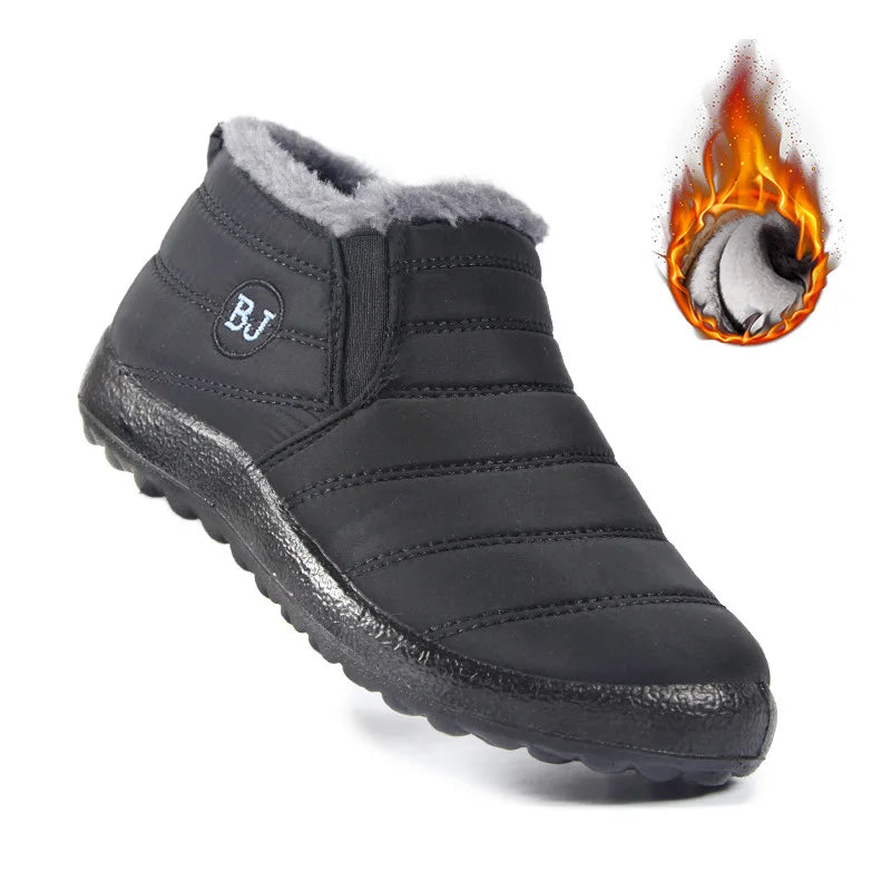 Women's Winter Snow Boots – Waterproof Plush Platform Ankle Boots