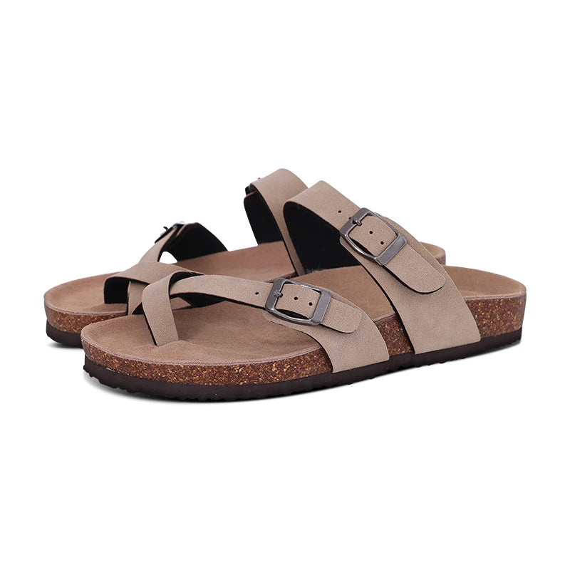 Unisex Suede Mules & Clogs – Cork Insole Sandals with Arch Support