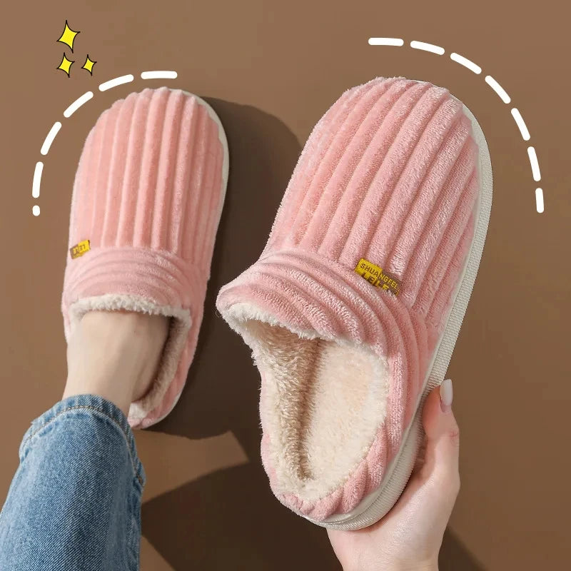 Evshine Women's Winter Fur Slippers – Soft Plush Fuzzy Warm House Shoes