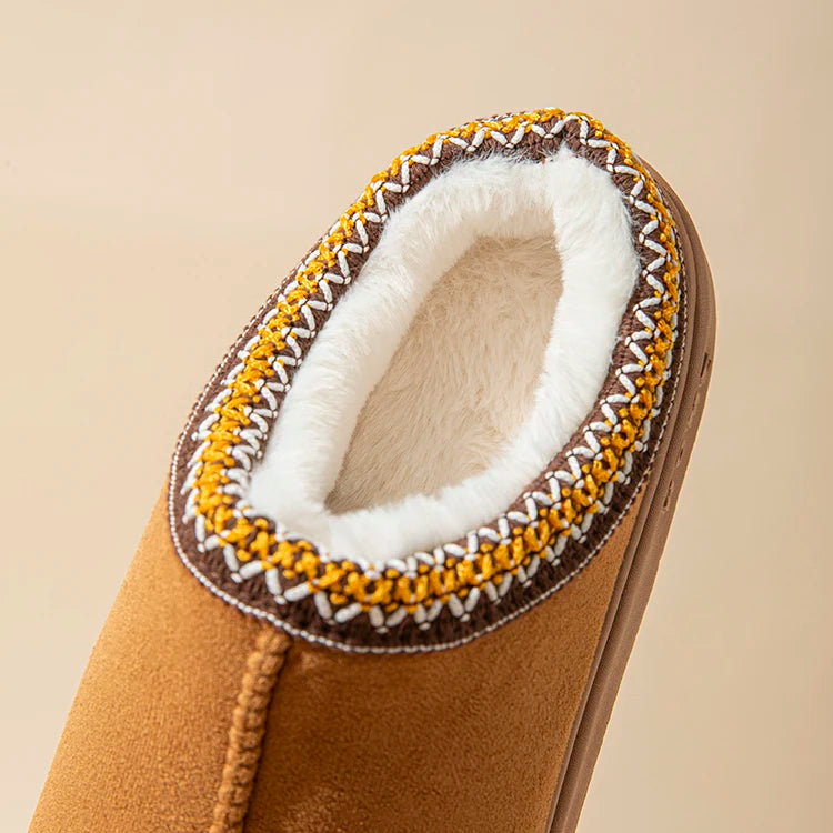Women's Platform Fluffy Slippers – Plush Winter House Shoes with Soft Comfort