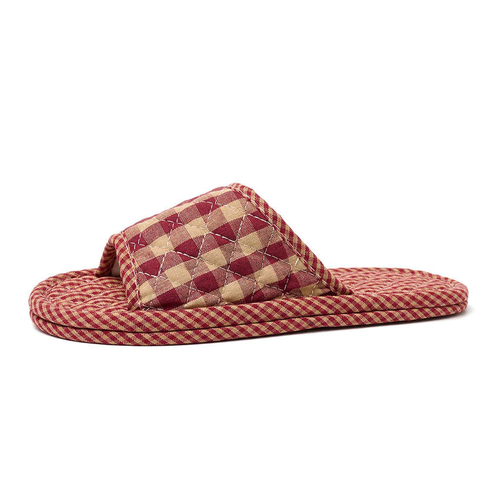 Women's Floral Cotton Slippers – Lightweight Soft Non-Slip Indoor House Shoes