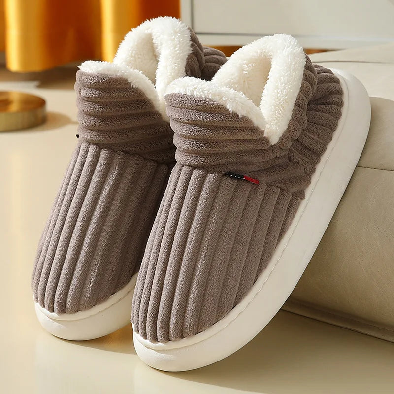 Evshine Women's Winter Fur Slippers – Soft Plush Fuzzy Warm House Shoes