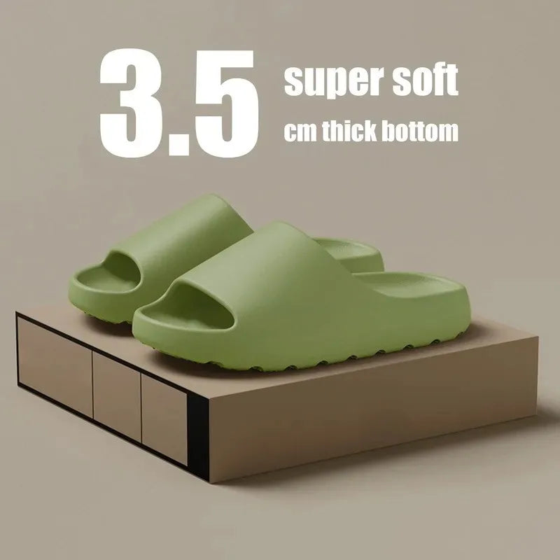 Coconut Cloud Slippers – Thick-Soled EVA Beach Sandals for Men & Women