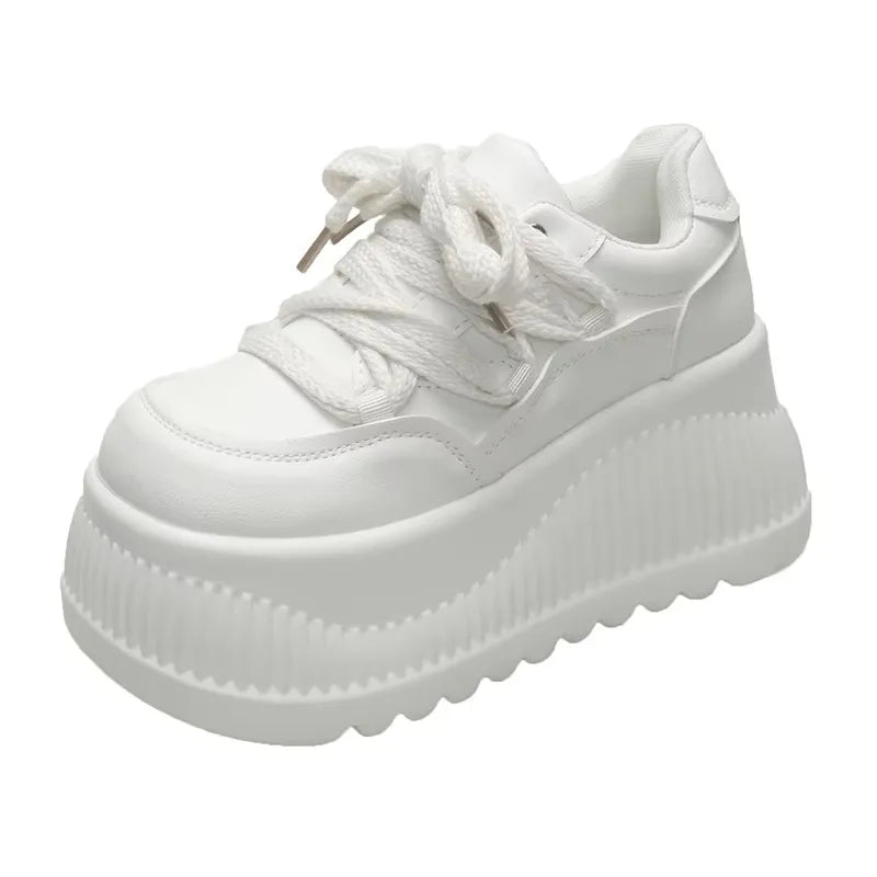 Women's 8.5CM Platform Wedge Sneakers – Stylish Casual Pumps for Everyday Wear