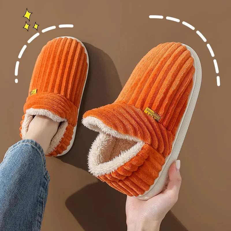 Evshine Women's Winter Fur Slippers – Soft Plush Fuzzy Warm House Shoes