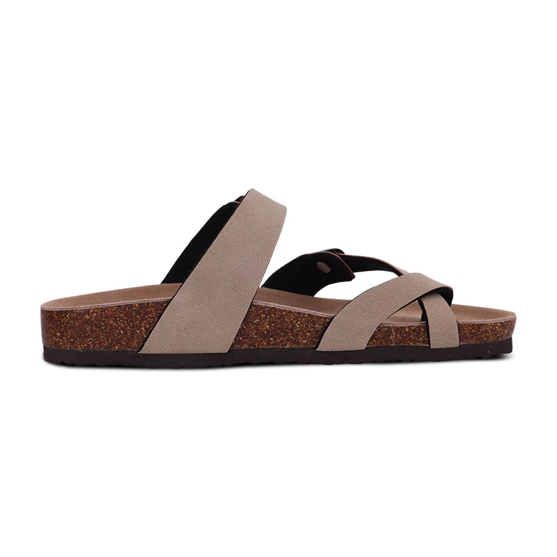 Unisex Suede Mules & Clogs – Cork Insole Sandals with Arch Support