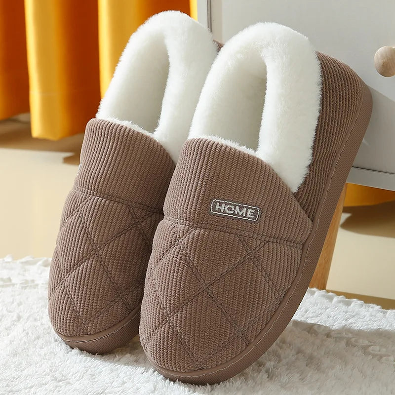 Evshine Women's Winter Fur Slippers – Soft Plush Fuzzy Warm House Shoes