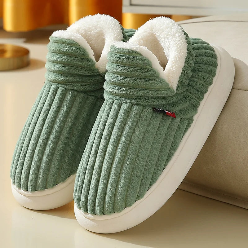 Evshine Women's Winter Fur Slippers – Soft Plush Fuzzy Warm House Shoes