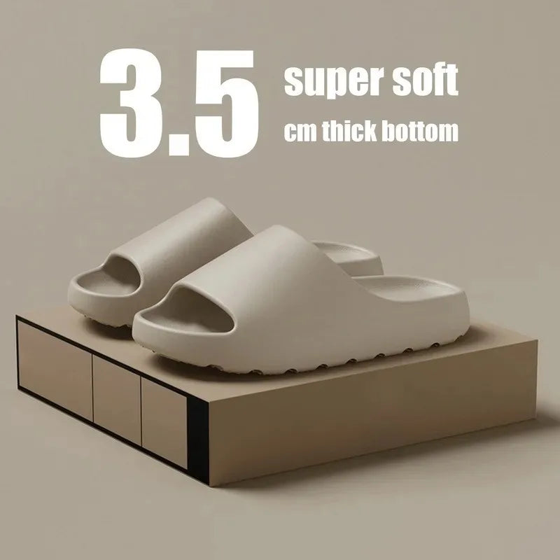 Coconut Cloud Slippers – Thick-Soled EVA Beach Sandals for Men & Women
