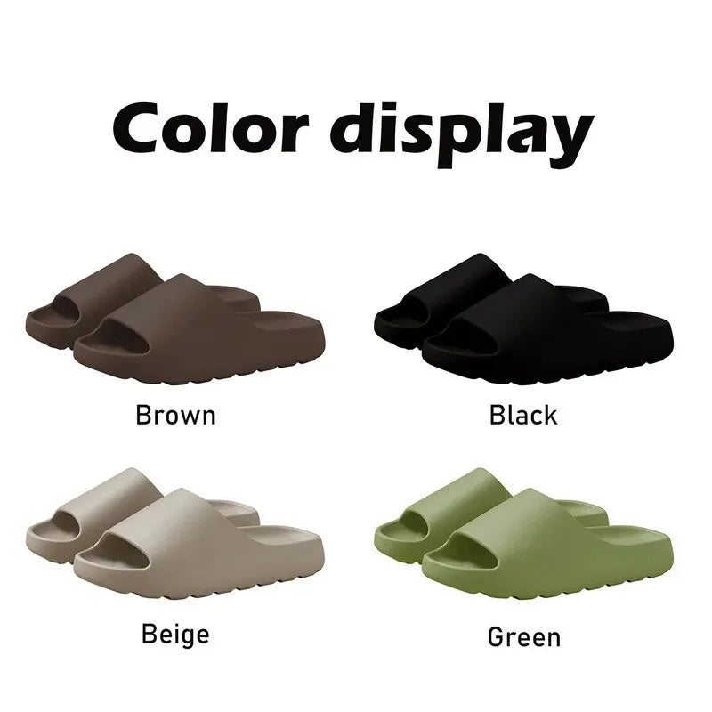 Coconut Cloud Slippers – Thick-Soled EVA Beach Sandals for Men & Women